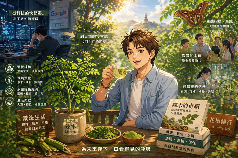 為健康帶來奇蹟 – 10：從 Google 工程師到花樹銀行：一棵「奇蹟之樹」如何修復失速的人生？